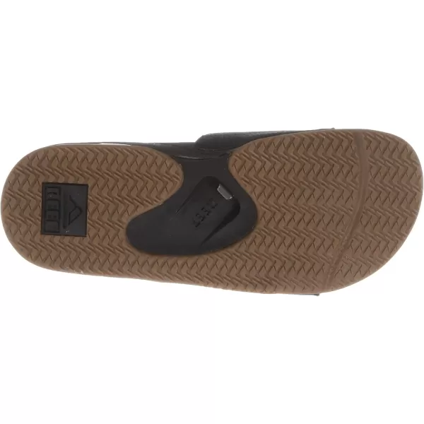 imageREEF Fanning Slide Mens Bottle Opener Sandal Arch Support Durable Outsole Water FriendlyMulticolor BlackSilver