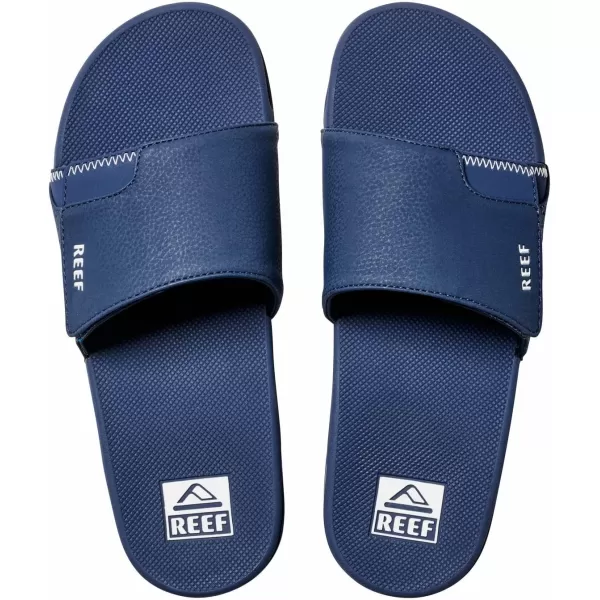 imageREEF Fanning Slide Mens Bottle Opener Sandal Arch Support Durable Outsole Water FriendlyNavyGum