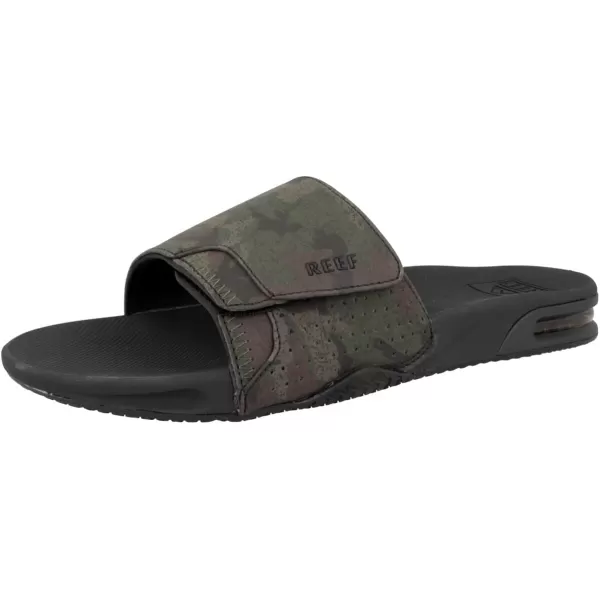 imageREEF Fanning Slide Mens Bottle Opener Sandal Arch Support Durable Outsole Water FriendlyOlive Camo
