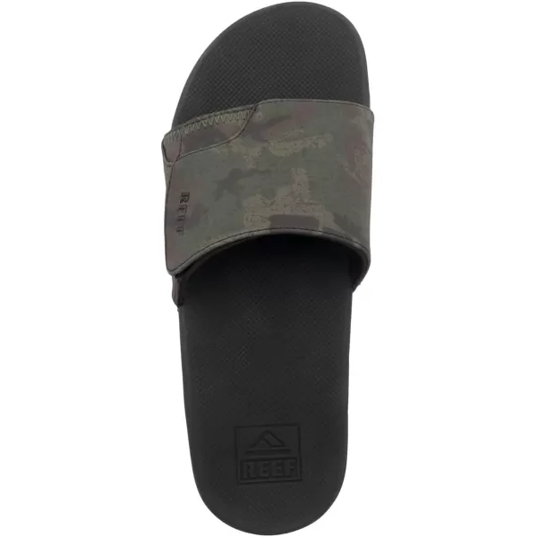 imageREEF Fanning Slide Mens Bottle Opener Sandal Arch Support Durable Outsole Water FriendlyOlive Camo