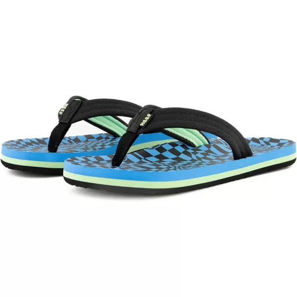 imageREEF Kids Ahi UnisexChild Beach Flip Flop Soft Cushion Footbed Water FriendlySwell Checkers