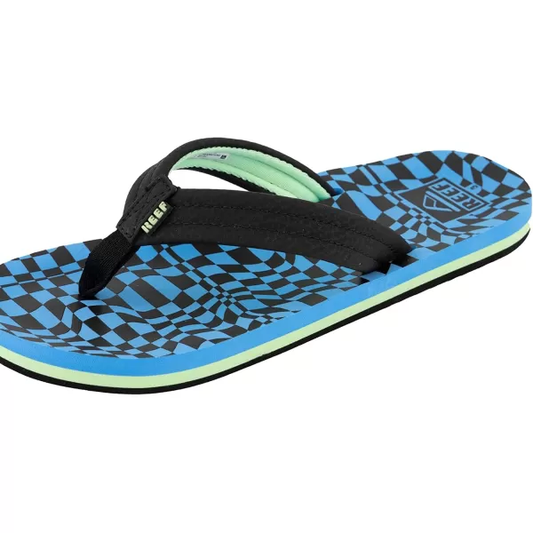 imageREEF Kids Ahi UnisexChild Beach Flip Flop Soft Cushion Footbed Water FriendlySwell Checkers