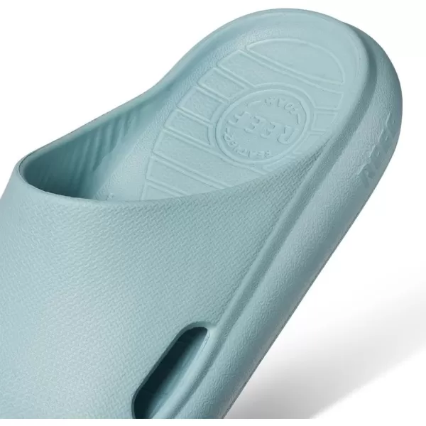 imageREEF Kids Rio Slide Sandal Super Soft Molded EVA Footbed Lightweight Water FriendlyEther Blue