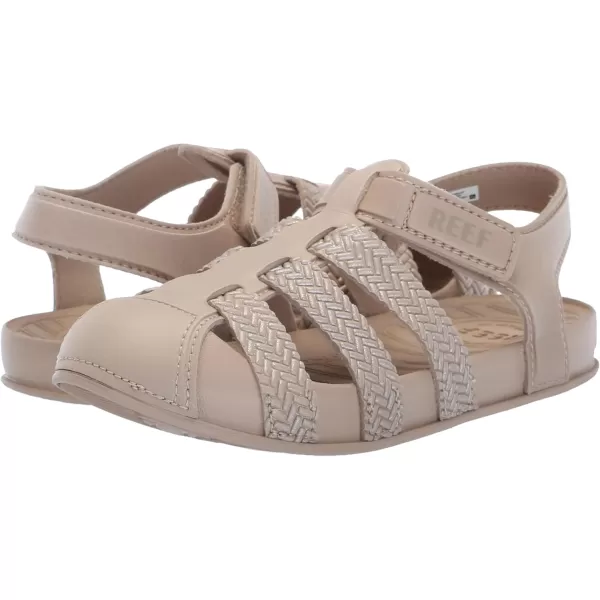 imageREEF Kids Water Beachy UnisexChild Fisherman Sandal Water Friendly Adjustable Velcro Strap Closed ToeGolden Hour