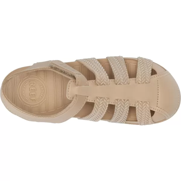 imageREEF Kids Water Beachy UnisexChild Fisherman Sandal Water Friendly Adjustable Velcro Strap Closed ToeGolden Hour
