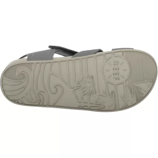 imageREEF Kids Water Beachy UnisexChild Fisherman Sandal Water Friendly Adjustable Velcro Strap Closed ToeOakGreyAqua