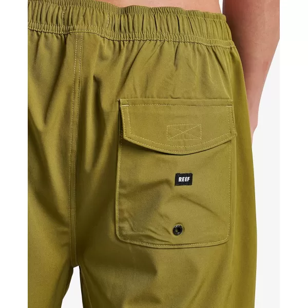 imageREEF Mens 17quot Elastic Waist ShortAvocado Jackson