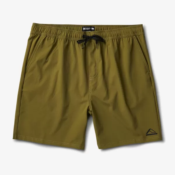 imageREEF Mens 17quot Elastic Waist ShortAvocado Jackson