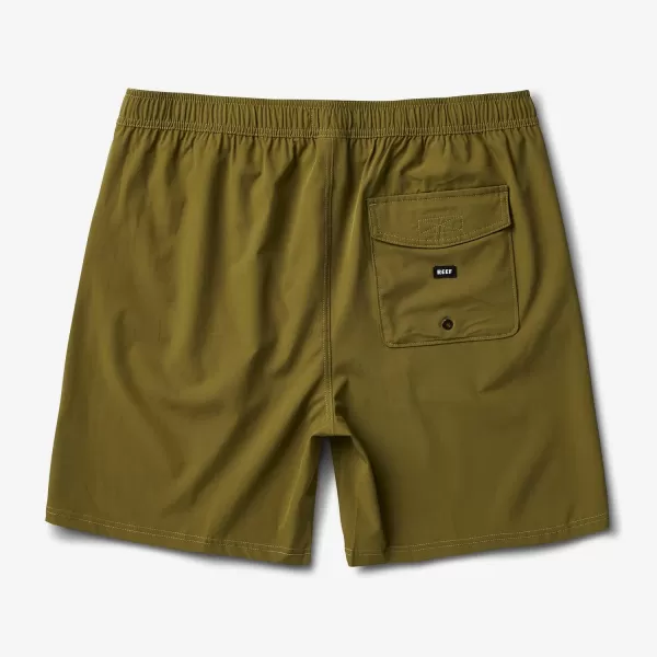imageREEF Mens 17quot Elastic Waist ShortAvocado Jackson