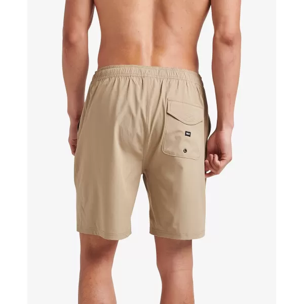 imageREEF Mens 17quot Elastic Waist ShortCoriander Jackson