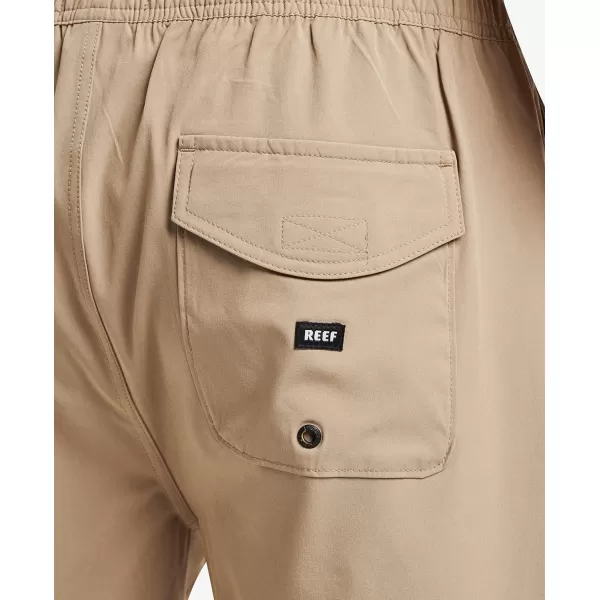imageREEF Mens 17quot Elastic Waist ShortCoriander Jackson