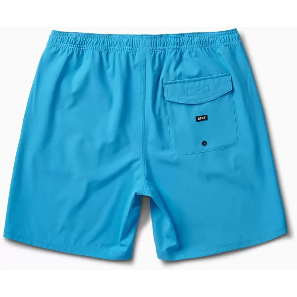imageREEF Mens 17quot Elastic Waist ShortJacksonHawaiian Ocean