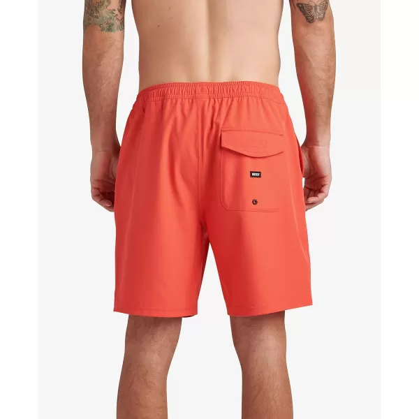 imageREEF Mens 17quot Elastic Waist ShortJacksonHibiscus