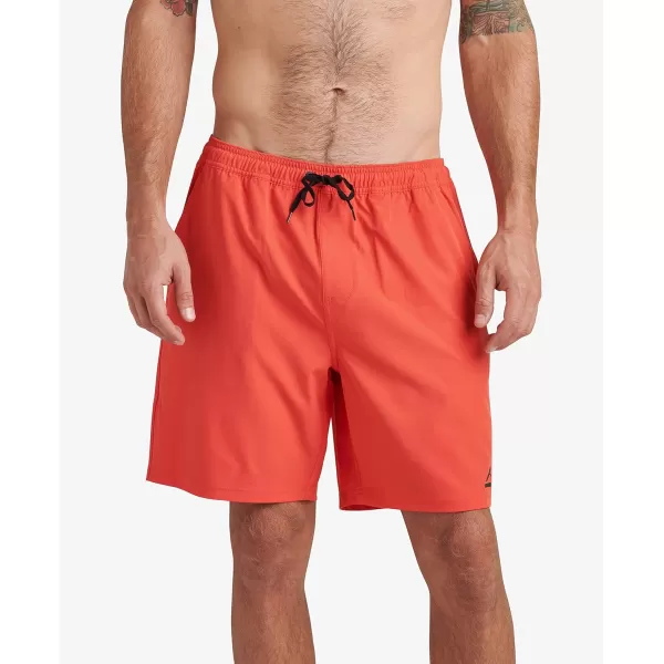 imageREEF Mens 17quot Elastic Waist ShortJacksonHibiscus