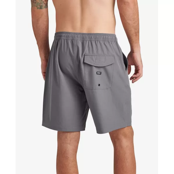 imageREEF Mens 17quot Elastic Waist ShortJacksonQuiet Shade