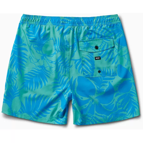 imageREEF Mens 17quot Elastic Waist ShortWaltonElectric Green