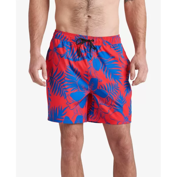 imageREEF Mens 17quot Elastic Waist ShortWaltonHibiscus