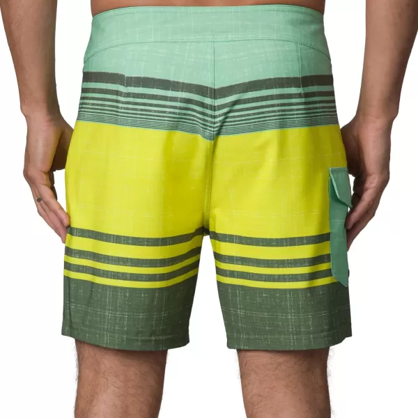 imageREEF Mens 17quot Outseam BoardshortFair Green Casey Stripe