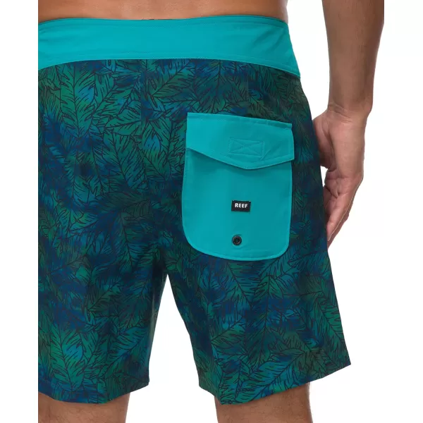 imageREEF Mens 17quot Outseam BoardshortTile Blue Worley