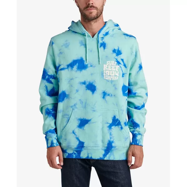 imageREEF Mens Fleece HoodieHunter Tye DyeElectric Green