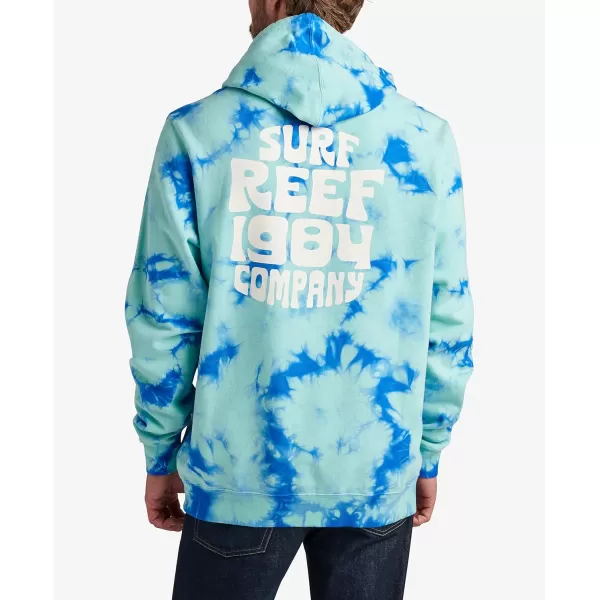 imageREEF Mens Fleece HoodieHunter Tye DyeElectric Green