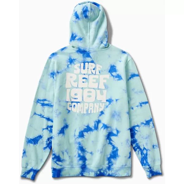 imageREEF Mens Fleece HoodieHunter Tye DyeElectric Green