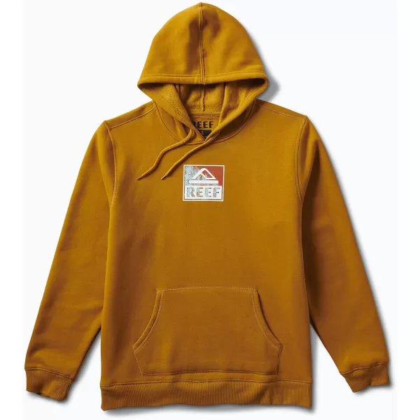 imageREEF Mens Fleece HoodieLegacy PulloverBuckthorn Brown