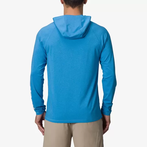 imageREEF Mens Hooded Rashguard Surf ShirtBrilliant Blue Wellietoo Scuba