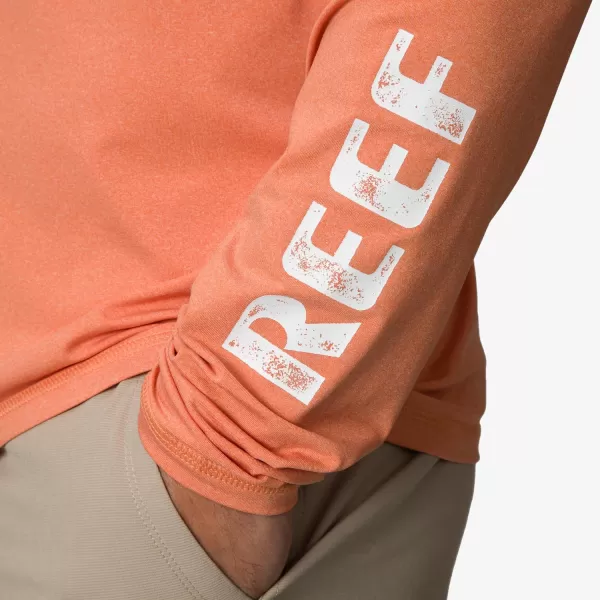 imageREEF Mens Hooded Rashguard Surf ShirtDusty Orange Wellietoo Scuba