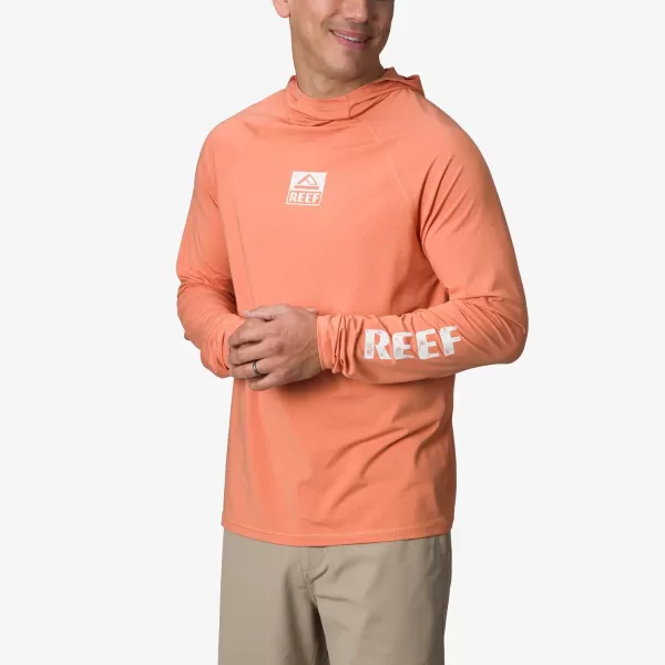 imageREEF Mens Hooded Rashguard Surf ShirtDusty Orange Wellietoo Scuba