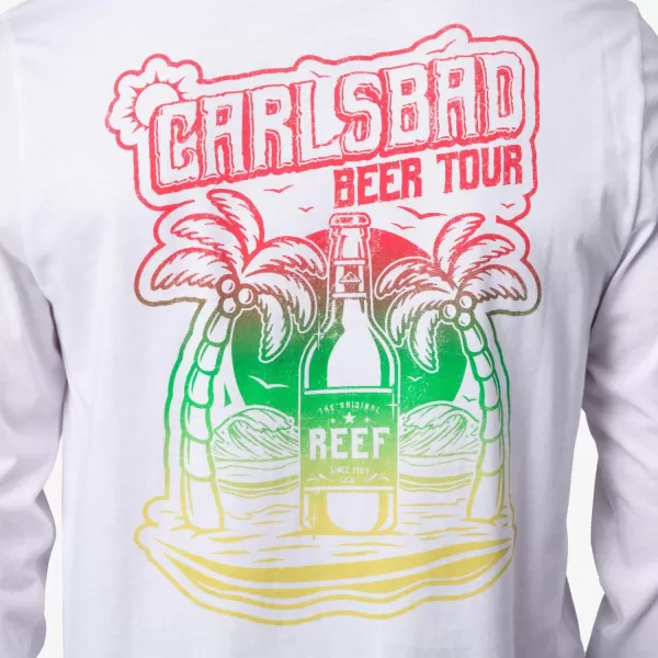 imageREEF Mens Long Sleeve Graphic TeeBright White Tour