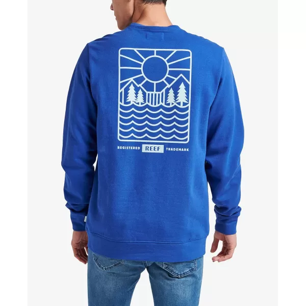 imageREEF Mens Long Sleeve Graphic TeeCobalt Blue Morning