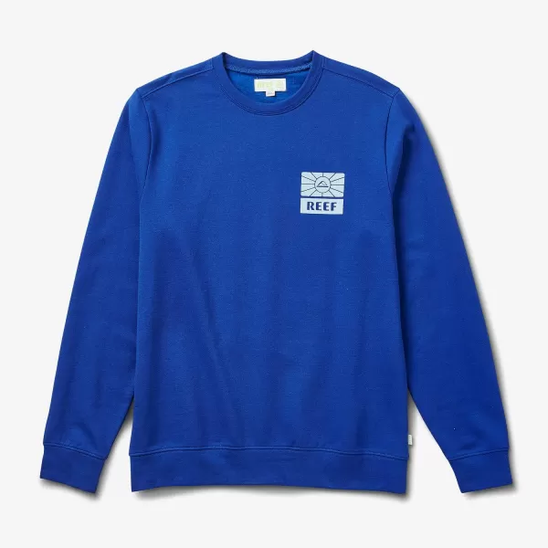 imageREEF Mens Long Sleeve Graphic TeeCobalt Blue Morning