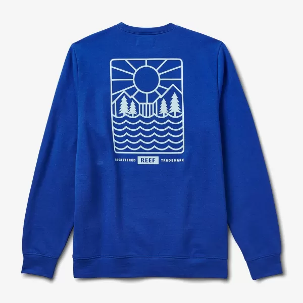 imageREEF Mens Long Sleeve Graphic TeeCobalt Blue Morning