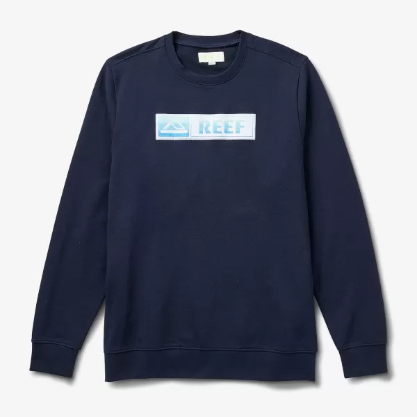 imageREEF Mens Long Sleeve Graphic TeeNavy Lucis