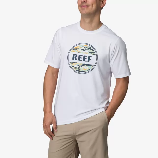 imageREEF Mens Short Sleeve RashguardBright White Sargent