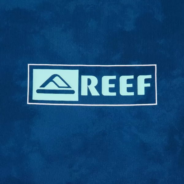 imageREEF Mens Short Sleeve RashguardInsigna Blue Water Print Ellsworth