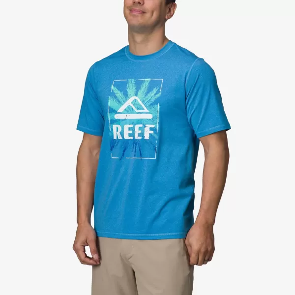 imageREEF Mens Short Sleeve RashguardMethyl Blue Palmpunk