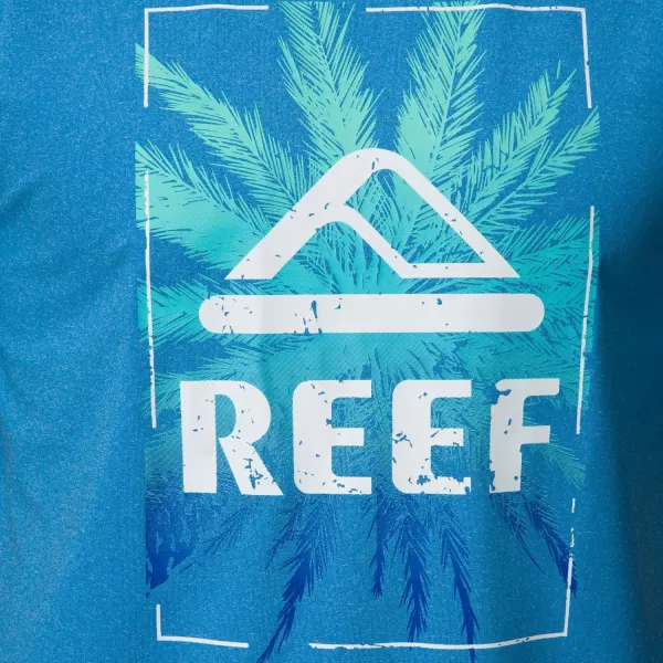 imageREEF Mens Short Sleeve RashguardMethyl Blue Palmpunk