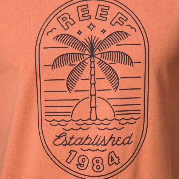 imageREEF Mens Short Sleeve RashguardTangerine Paradise