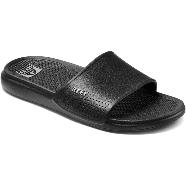 imageREEF Oasis Slide Waterproof Sandal Lightweight and Flexible Beach Slide SandalBlack