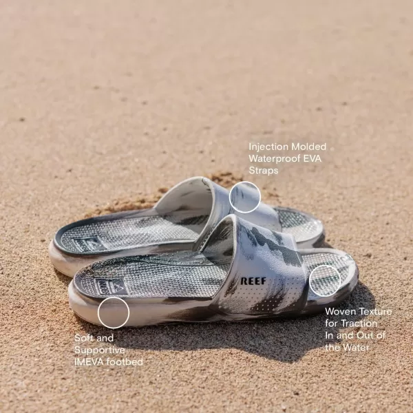 imageREEF Oasis Slide Waterproof Sandal Lightweight and Flexible Beach Slide SandalGrey
