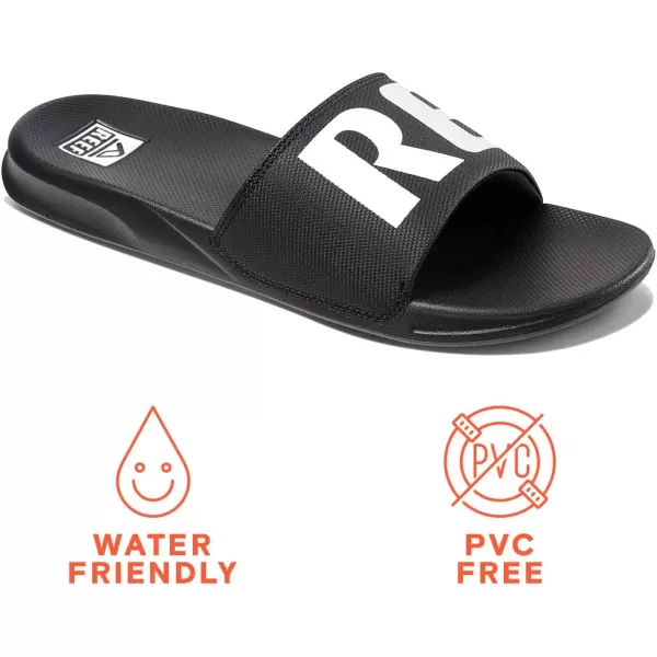 imageREEF One Slide Mens Sandal Lightweight ampamp Water FriendlyBlack White Xdf