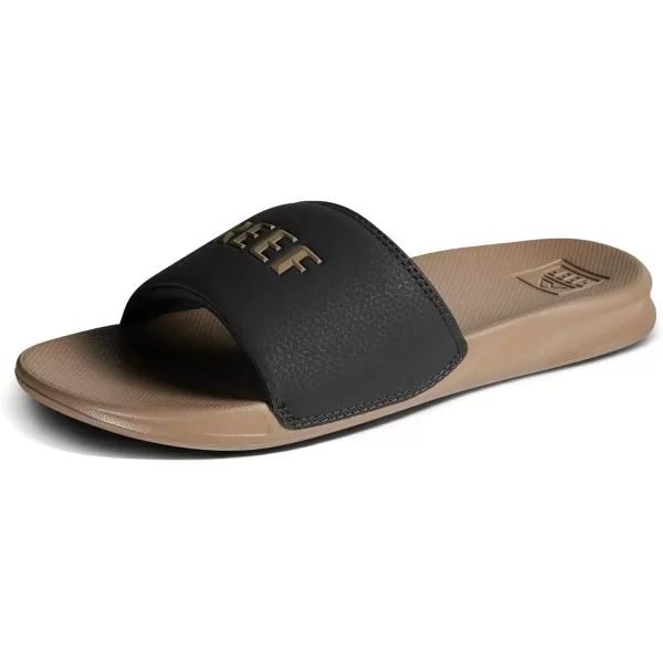imageREEF One Slide Mens Sandal Lightweight ampamp Water FriendlyBlackFossil