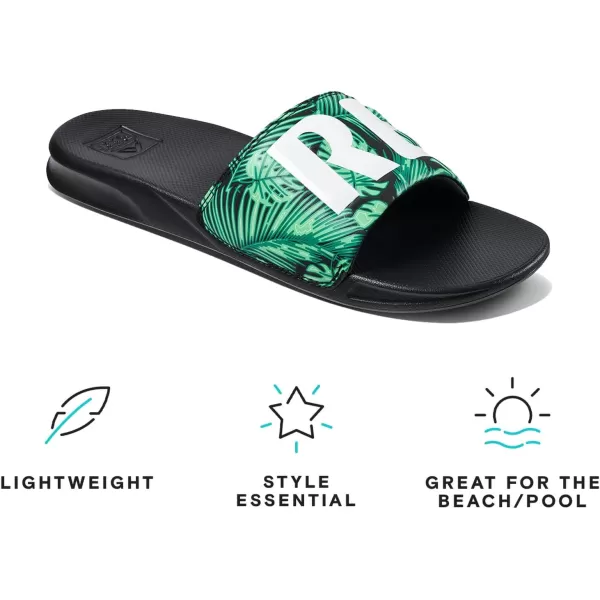 imageREEF One Slide Mens Sandal Lightweight ampamp Water FriendlyGreen Palm