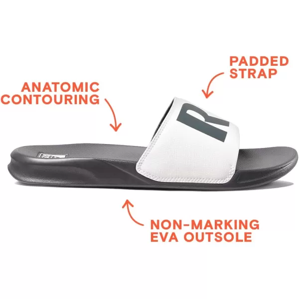 imageREEF One Slide Mens Sandal Lightweight ampamp Water FriendlyGrey White