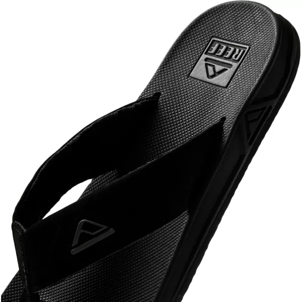 imageREEF Phantoms Mens Beach Flip Flop Water Friendly Soft and Supportive Molded FootbedBlack