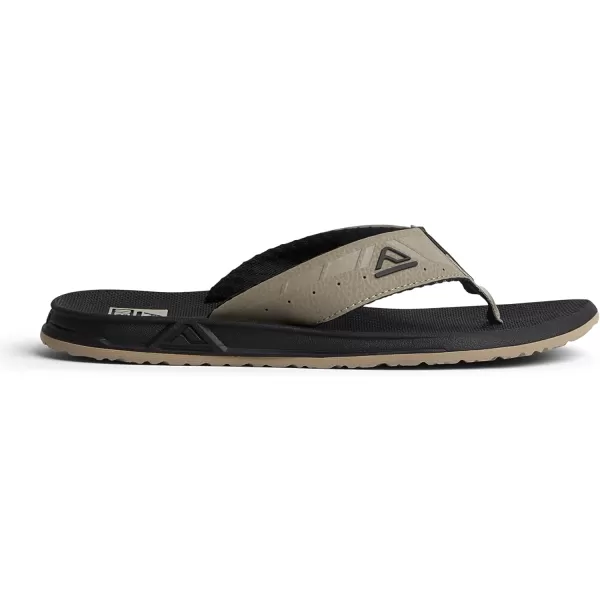 imageREEF Phantoms Mens Beach Flip Flop Water Friendly Soft and Supportive Molded FootbedBlackTan