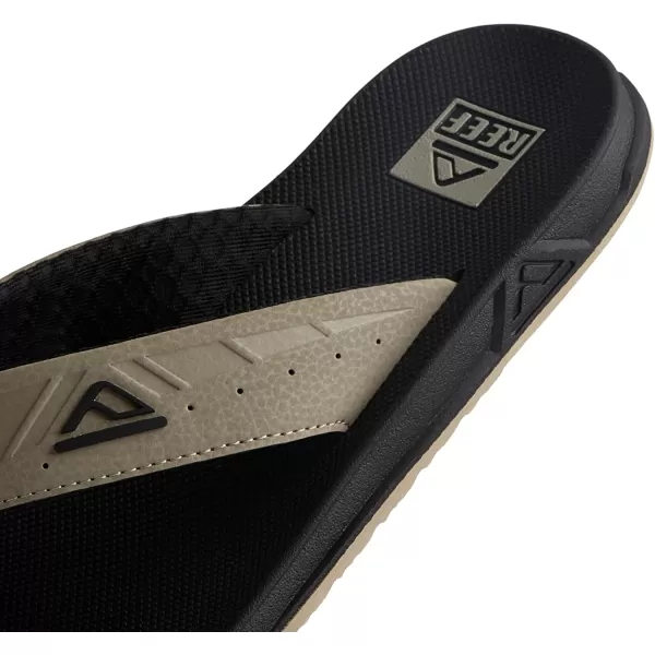 imageREEF Phantoms Mens Beach Flip Flop Water Friendly Soft and Supportive Molded FootbedBlackTan