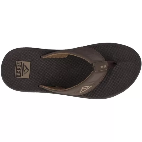 imageREEF Phantoms Mens Beach Flip Flop Water Friendly Soft and Supportive Molded FootbedBrown